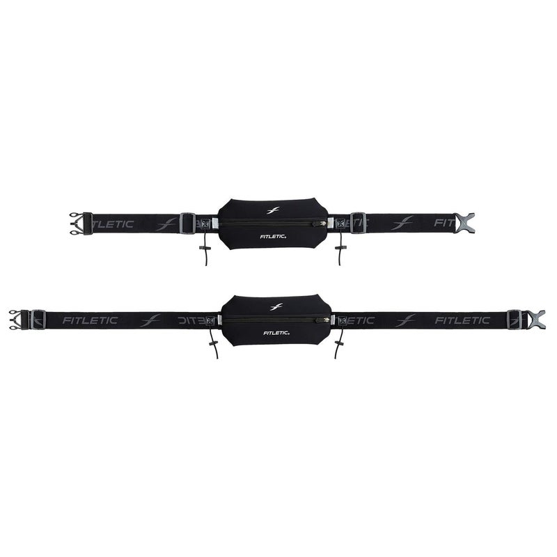 Fitletic Neo Race Belt, Black | Unique No Bounce Design for Marathon, Triathlon, Trail, 5k, 10k | Running Belt | N01R-01 - Image 4